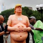 Photos: A life-size naked statue of Donald Trump appears in Manhattan, New York and he has no balls