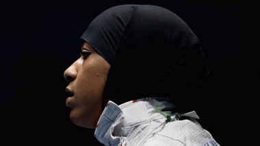 Ibtihaj Muhammad - a Muslim woman - fences in hijab at Rio Olympics for USA