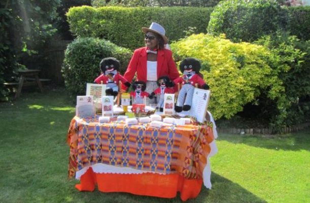 English woman originally from Ghana sells "golly dolls" in UK to reclaim her identity