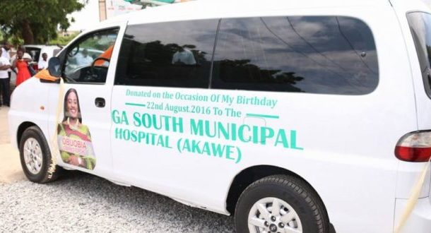 Obuobia donates ambulance to Ga South Municipal Hospital