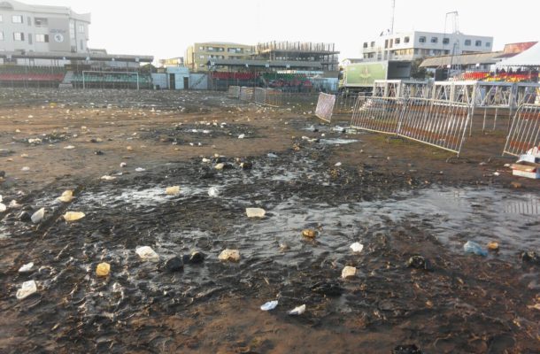 NDC manifesto launch, whirled sunyani coronation park into mud and dump.