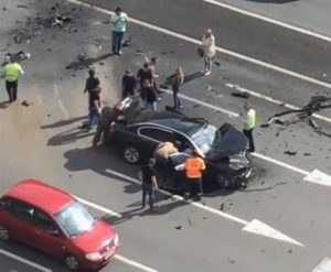 Photos/Video from Russia's president Putin's car involved in fatal car accident in Moscow killing the president's favorite chauffeur