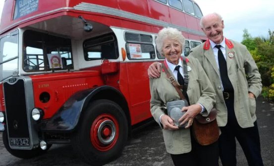 Husband buys wife double-decker bus they met on 60 years ago