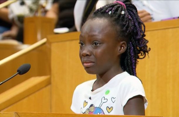 Young girl's emotional council speech laments 'shame' of fatal Charlotte shooting