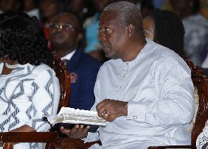 President Mahama worships with Adentan ICGC