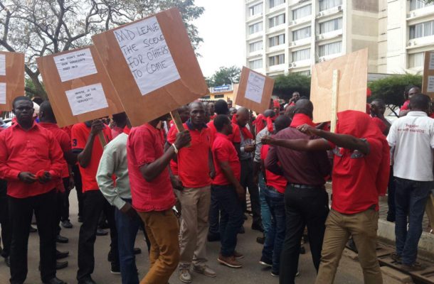 ECG workers demonstrate; Demand removal of MD