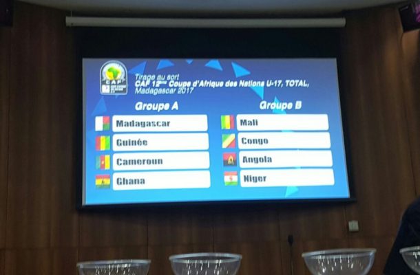 2017 U17 AFCON: Ghana, Madagascar, Guinea and Cameroon in Group A