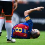 Iniesta in tears after being stretchered off