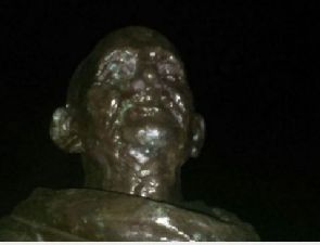 Mahatma Ghandi’s statue at Legon defaced