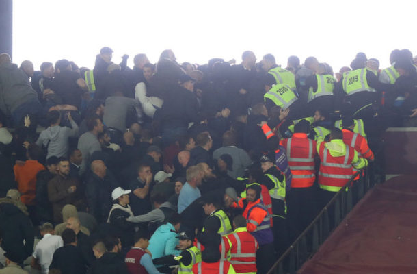 West Ham, Chelsea fans in violent clashes inside London Stadium
