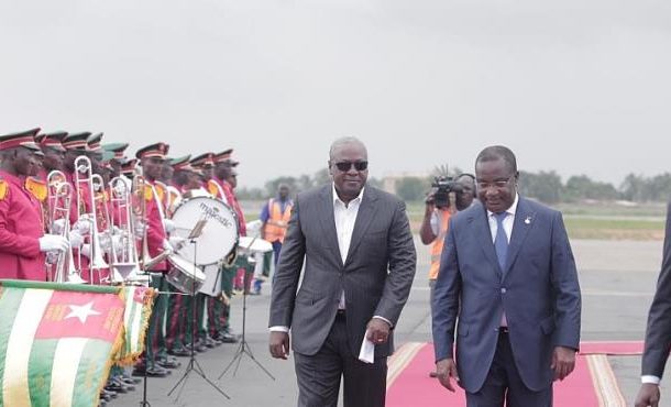 Mahama arrives in Togo for Extraordinary AU Summit