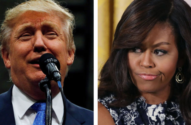 Donald Trump takes rare swipe at Michelle Obama