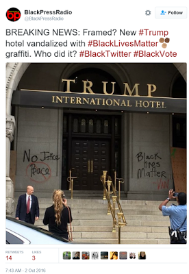Donald Trump’s new D.C. hotel vandalized with ‘Black Lives Matter’ graffiti