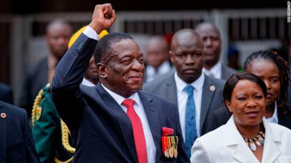 Ex-Vice sworn in as Zimbabwe’s new president