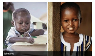 Little Ghanaian boy Jake Amo, who became an internet sensation is all grown, cute and doing well in school