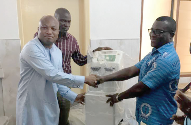 Ablakwa presents equipment to Battor Catholic Hospital