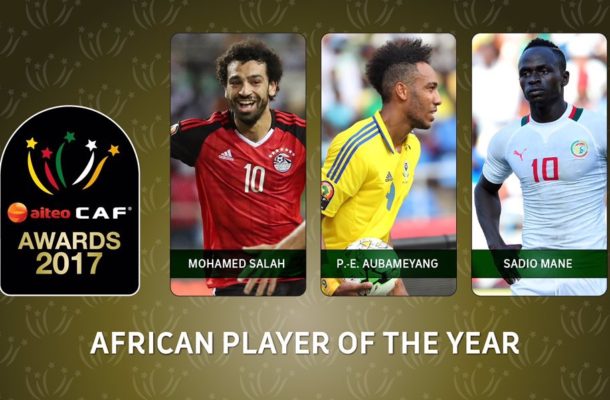 Mo Salah, Sadio Mane and P.E Aubameyang make final top three for coveted 2017 AFOTY award