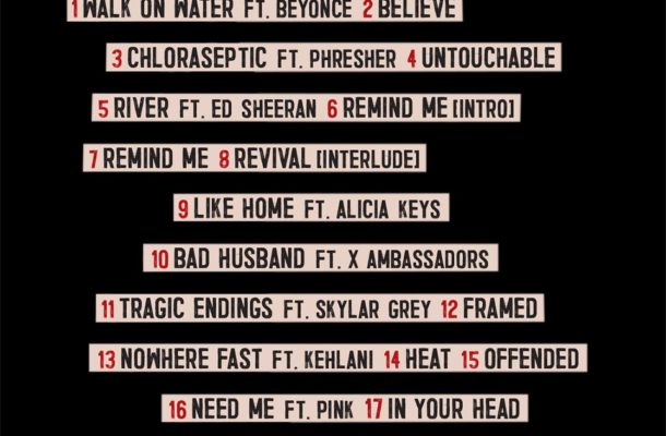 Beyonce, Ed Sheeran, P!nk, Alicia Keys… Check out the Tracklist for Eminem’s 9th Album “Revival”