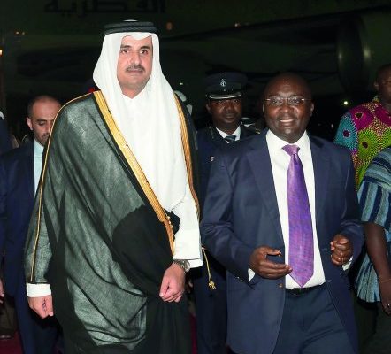 Emir of Qatar arrives in Ghana on two-day visit to to explore business
