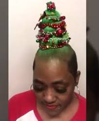 Check out photos of this Christmas tree hair