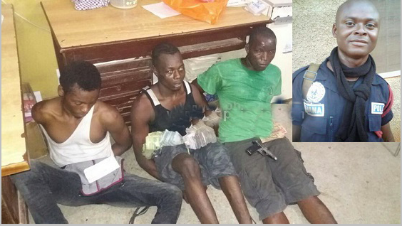 Policeman, three others arrested for armed robbery