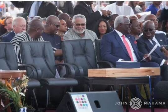 PHOTOS/VIDEO: Rawlings, Mahama reconcile differences in Liberia