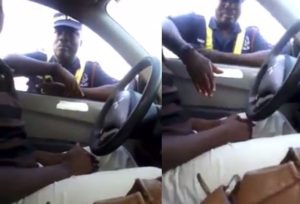 VIDEO: Private motorist 'slaps' Police officers for taking Ghc.2 bribe