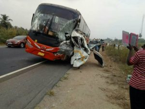 PHOTOS: Two persons killed , others injured in accident  at Okanta