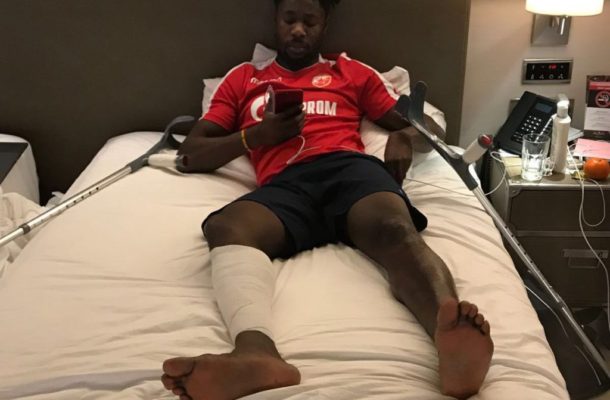 Ghana striker Richmond Boakye devastated after calf injury