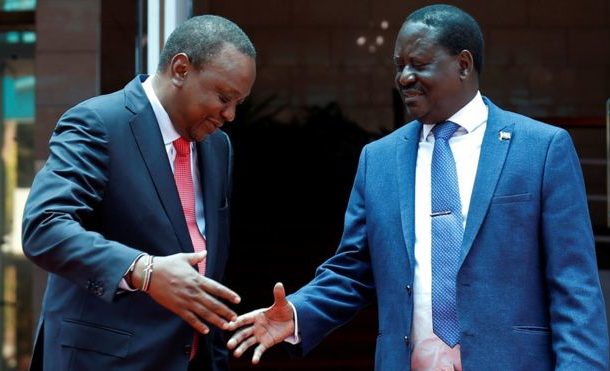 Kenya's Uhuru Kenyatta and Raila Odinga now 'brothers'
