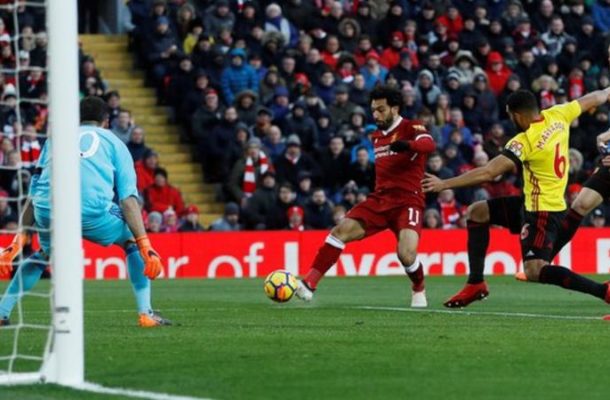 Salah hits four as Liverpool thrash Watford