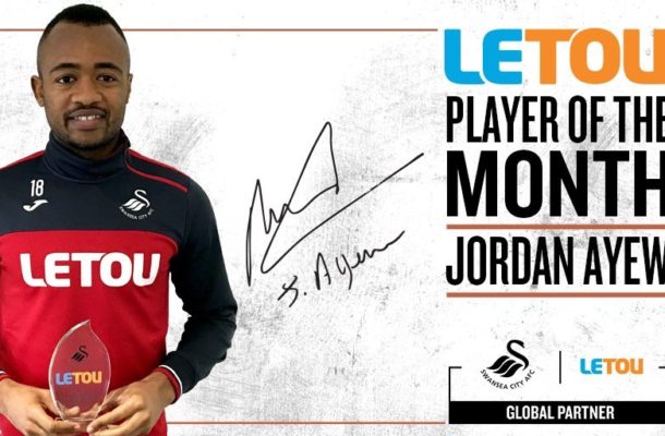 Jordan Ayew grabs second successive Player of the Month award