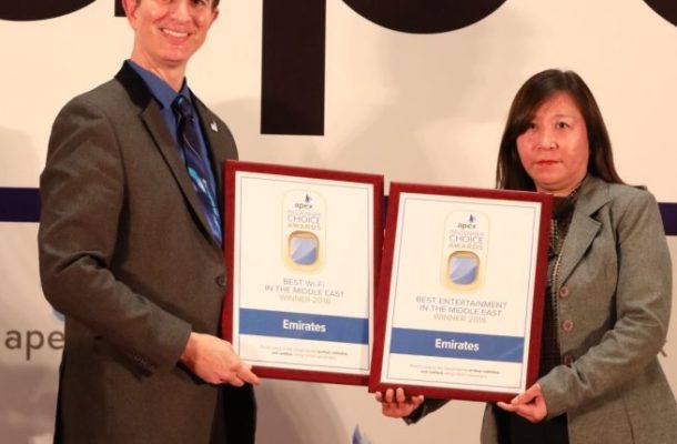 Emirates wins 3 passenger choice awards at APEX Asia