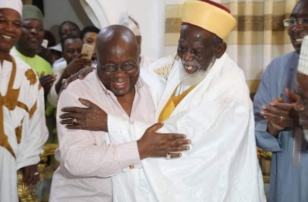 PHOTOS: Akufo-Addo, Bawumia join Chief Imam at residence to celebrate 99th birthday