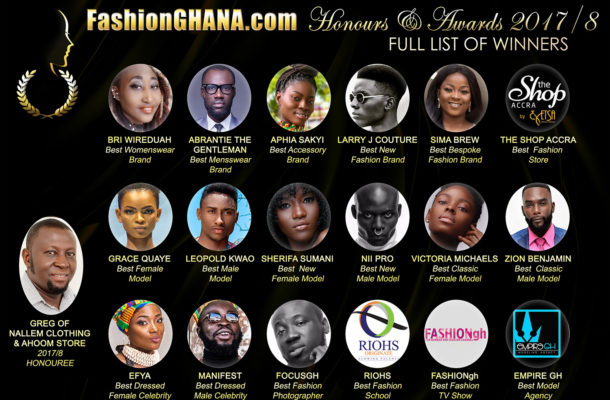 M.anifest, Efya, Sima Brew, Others win @ 2018 FashionGHANA Honours & Awards