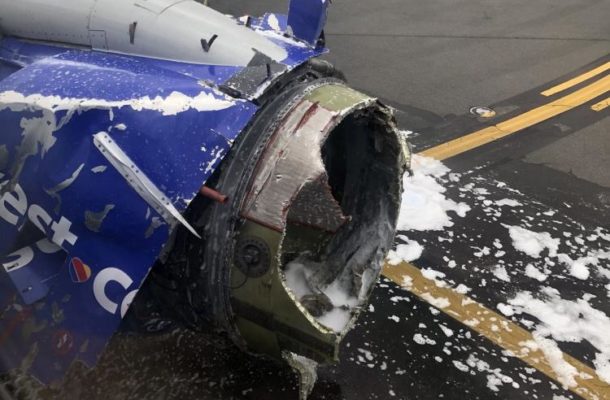 Southwest Airlines jet engine 'explosion' leaves one dead
