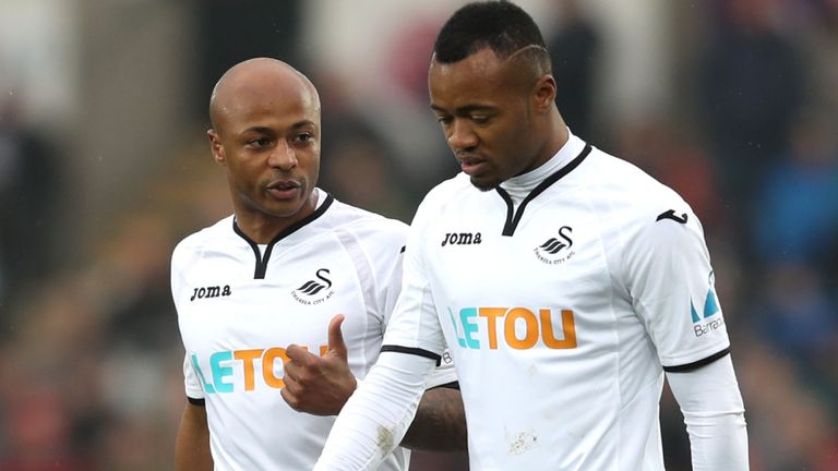 Andre and Jordan Ayew played a key role in Swansea's 4-1 win over West Ham at the Liberty Stadium