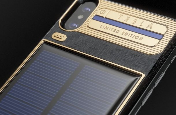 The $4k Tesla iPhone X complete with solar panel charging