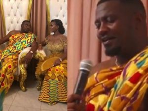 VIDEO: Here is a cute video of John Dumelo singing for his wife Mawunya at their Wedding
