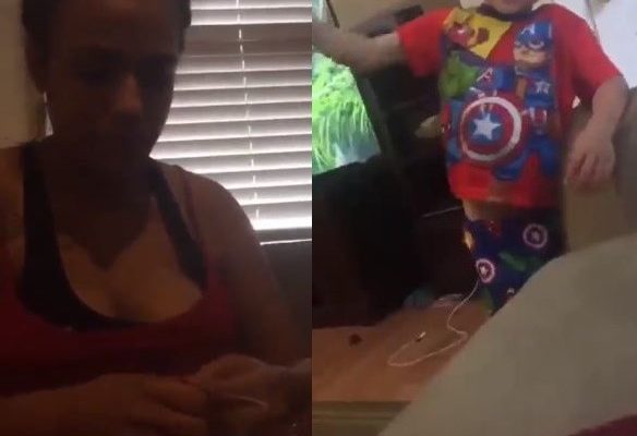 Disturbing video: Mother filmed feeding her 3-year-old son with Marijuana edible