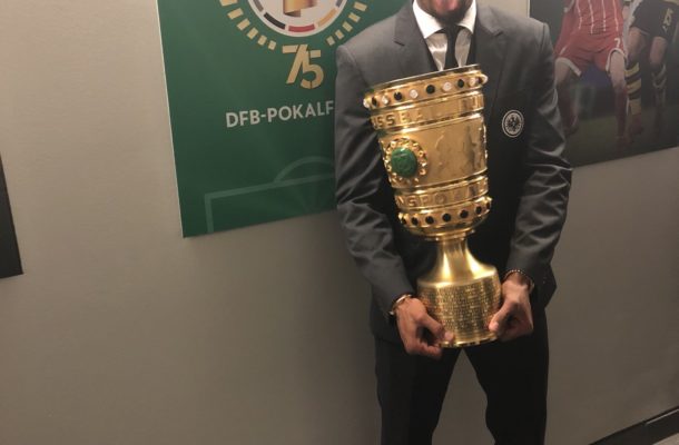 Kevin-Prince Boateng over the moon after lifting first trophy with Eintracht Frankfurt