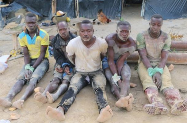 W/R: 4 Foreigners Arrested For Galamsey At Amenfi