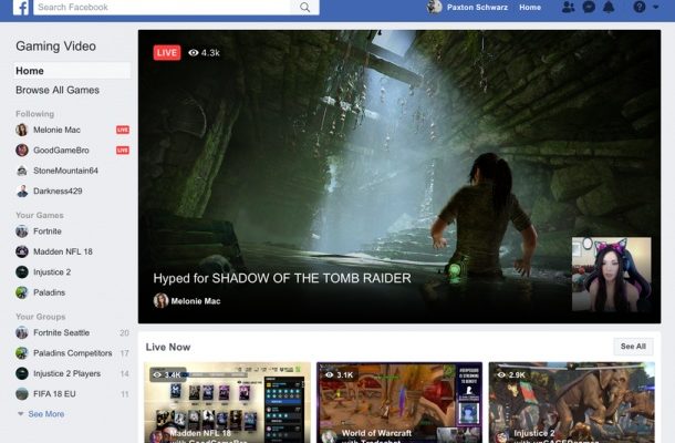 Facebook launches gaming video hub to take on Twitch