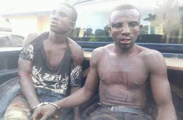 PHOTOS: 2 beaten to the pulp, arrested for stealing 15 sheep and 7 goats