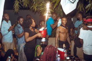 PHOTOS: Wizkid, Tiwa Savage, Shatta Wale, Others party at popular Accra hangout