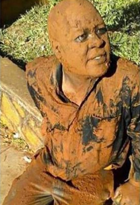 VIDEO: Journalist caught in bed with married woman forced to roll in mud