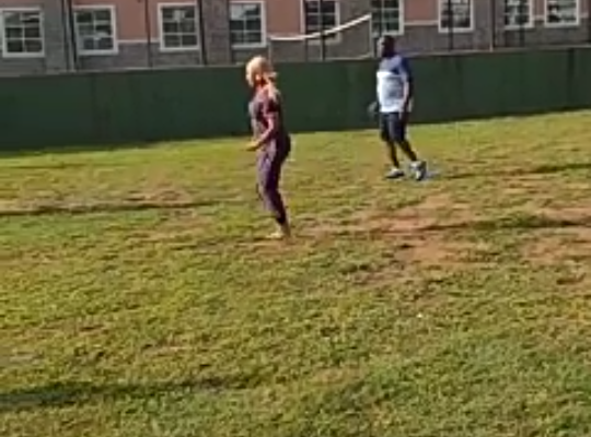 PHOTOS/VIDEOS: Tonto Dikeh plays football with other father's as she represents her son on Father's day at school