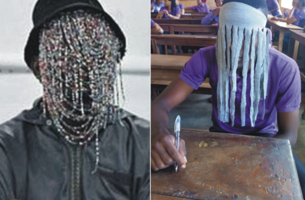 PHOTOS: Nigerian student chased out of exams hall after he appeared in 'Anas' mask