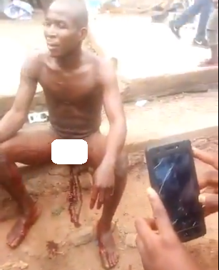 GRAPHIC VIDEO: Man cuts off rival's genitals; vows to cook and eat the penis