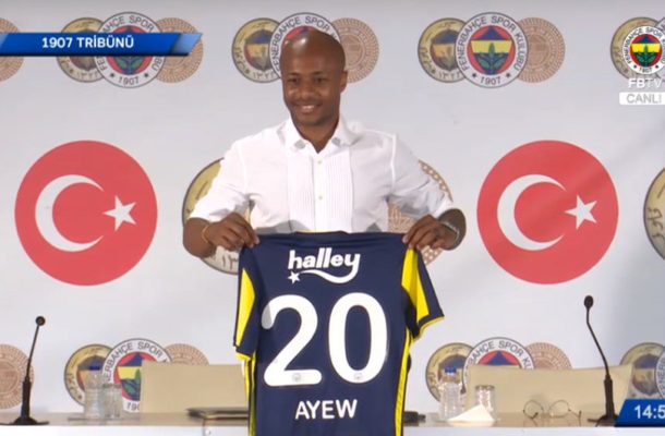 Andre Ayew handed jersey No.20 at Fenerbahçe